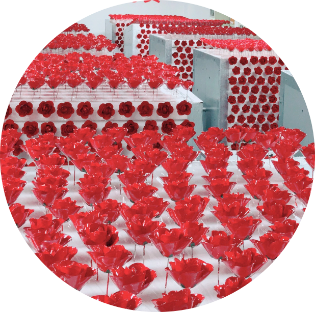 Gold plating process for natural preserved roses