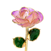 24K Gold Dipped Rose – Lotus Violet Edge 5-Petal Rose