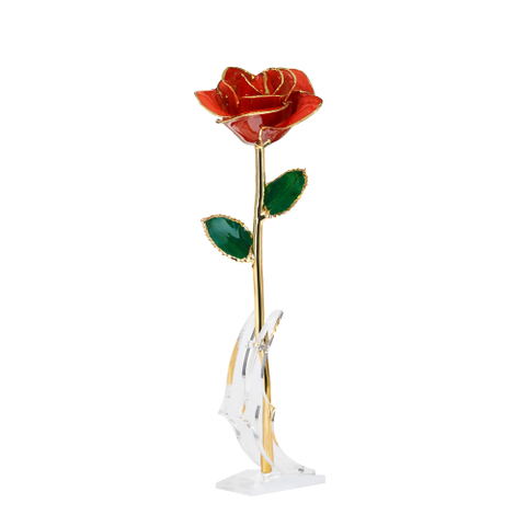 Gold-plated roses mother's day gift foreign trade company customized gold roses in stock wholesale