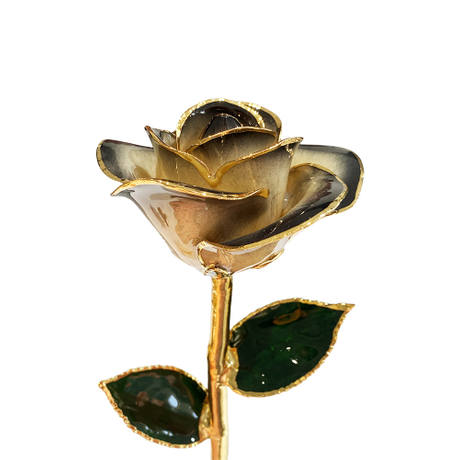 Gold-plated roses mother's day gift foreign trade company customized gold dipped roses in stock wholesale