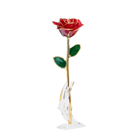 24K Dipped Gold Rose Christmas Arrangement Cross Border Ecommerce Preferred Baked Lacquer Flower
