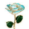 Sky Blue Gradient Edge 24K Gold Dipped Rose YC-33