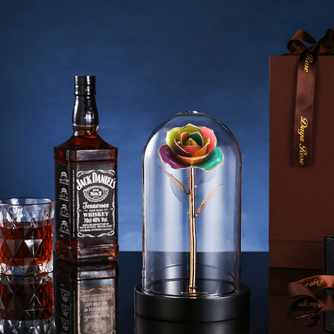 Daiya Colorful Rose 24K Gold /gold Leaf+The Glass Cover