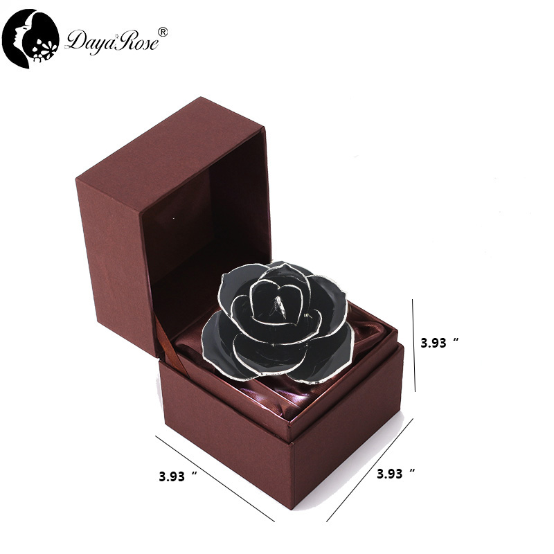 Daiya inlaid silver rimmed black - love only (natural rose colored material)