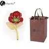Daiya Red Rose 24K Gold /gold Leaf+The Glass Cover