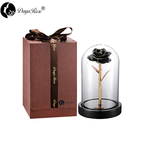 Daiya Black Rose 24K Gold /gold Leaf+The Glass Cover