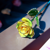 24K Gold Dipped Rose Yellow Green Two Colors Wholesale Holiday Gifts