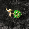 Daya Gold Rose Colour Brooch (natural Flowers)