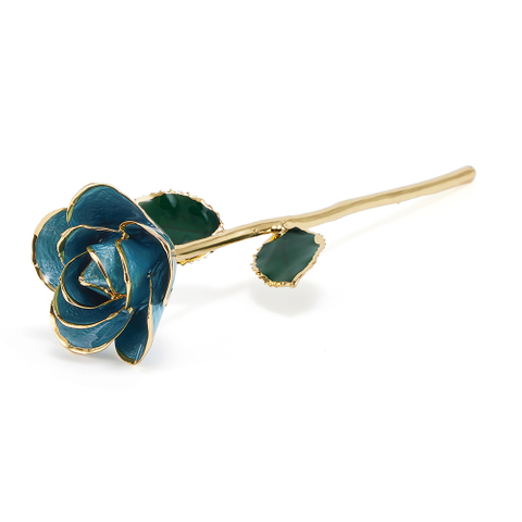 Sparkling Luxury 24K Gold Dipped Roses - Wholesale Customized Sky Blue
