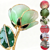 24K Gold Dipped Rose – Aurora Aqua White 5-Petal Rose