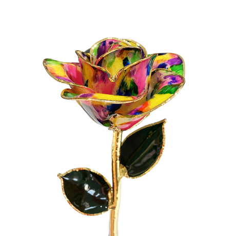 Best-selling 24K dipped gold roses Christmas decoration cross-border e-commerce exquisite baking paint flower
