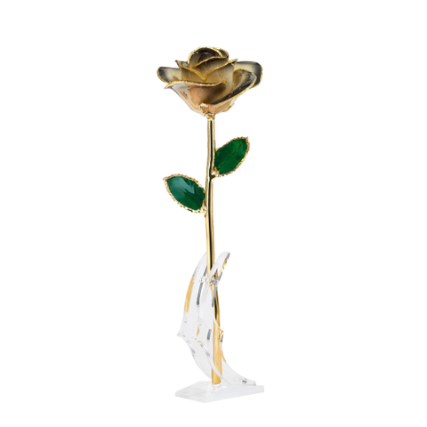 Gold-plated roses mother's day gift foreign trade company customized gold dipped roses in stock wholesale