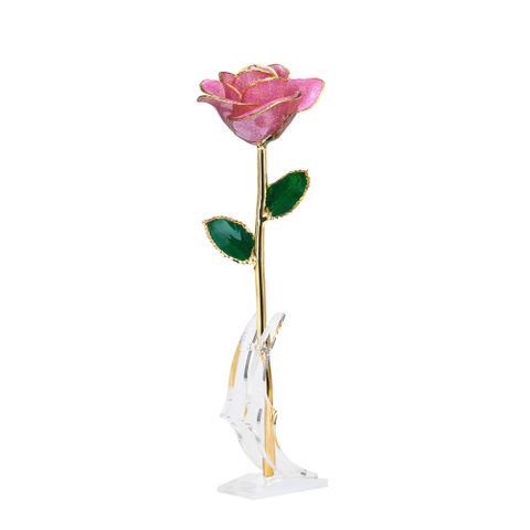 Gold-plated roses mother's day gift foreign trade company customized gold roses in stock wholesale