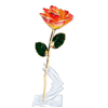 Flame Gradient rose petal with gold-plated edge detail
