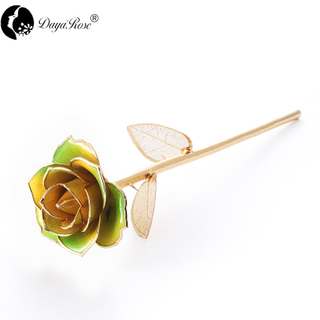 Daiya Yellow And Green Two-color Rose 24K Gold (gold Leaf)