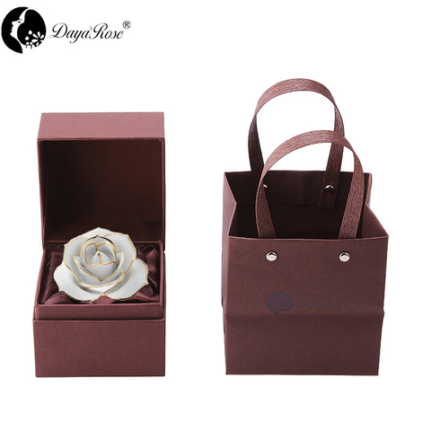 Daya 24K gold dipped rose snow white - Love Only (natural rose material)