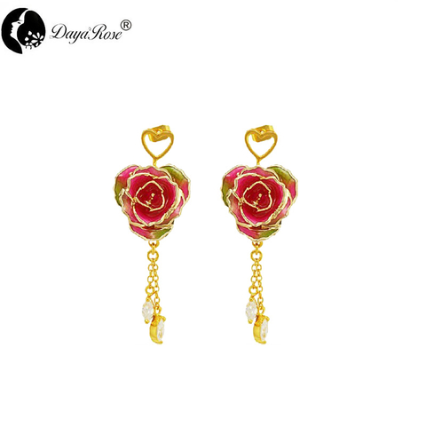 Single Diamond Gold Rose Earring (fresh Rose)