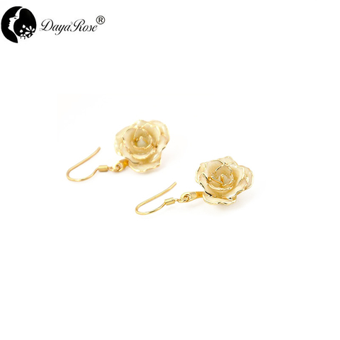 Jane Eyre Gold Rose Earrings (fresh Rose)
