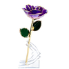 24K Gold Dipped Rose – Royal Violet Gold Ombre 5-Petal Rose