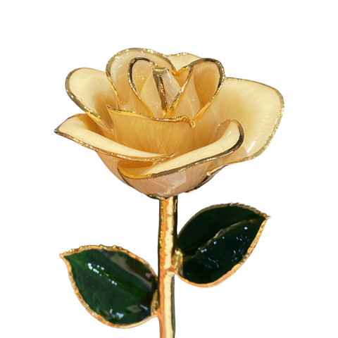 Factory direct sale 24K gold-plated roses Christmas ornaments cross-border e-commerce preferred baking paint flower