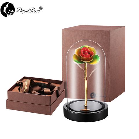 Daiya Tricolor Rose 24K Gold /gold Leaf+The Glass Cover