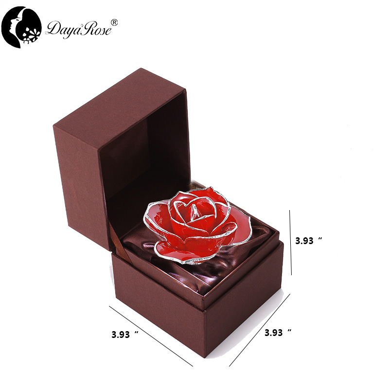 Daiya Silver Edge Rose Red - Love Only (Natural Rose Material)
