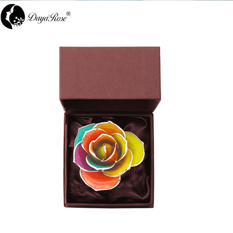 Daiya Gold Dipped Rose Colorful - Single Flower (Natural Rose Material)