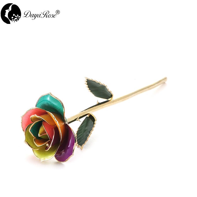 Colorful 24K Dipped Gold Rose Factory Wholesale Customized