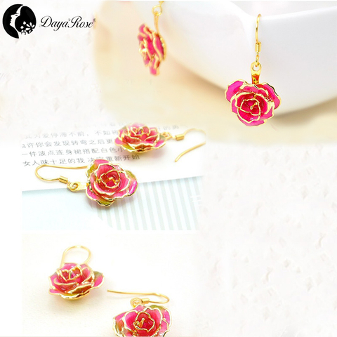 Jane Eyre Gold Rose Earrings (fresh Rose)