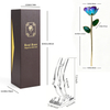 24K Gold Dipped Rose – Sky Ombre Violet Edge 5-Petal Rose