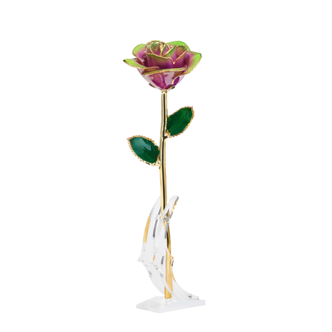 24K dipped gold roses factory direct sale Christmas decoration cross-border e-commerce preferred baking paint flower