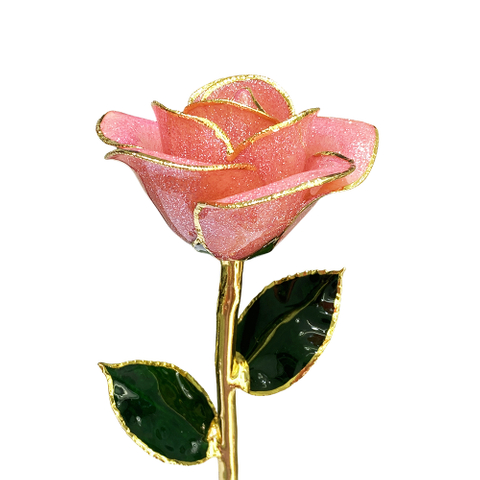 Source factory dipped gold roses mother's day gift foreign trade company customized gold roses