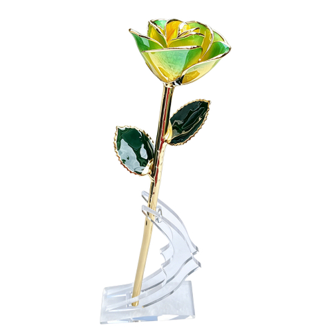 Garden Lime Blend rose petal and gold-plated edge detail
