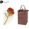 Daiya Orange Red Rose 24K Gold /gold Leaf+The Glass Cover