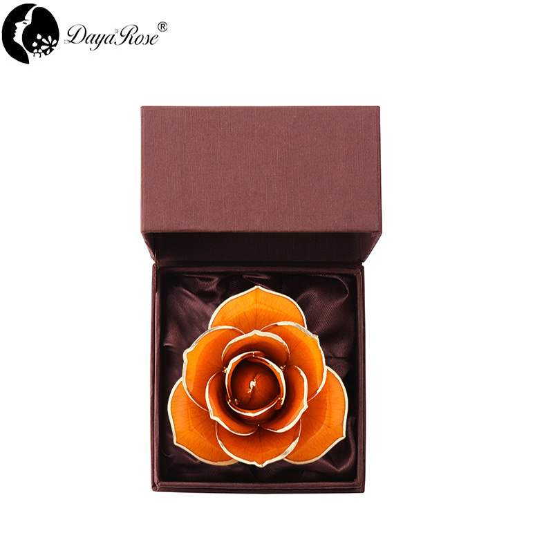 Daya 24K gold dipped rose orange - Love Only (natural rose color material)