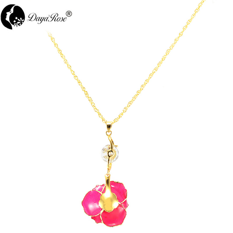 Lover Rainbow Rose Necklace (fresh Rose)
