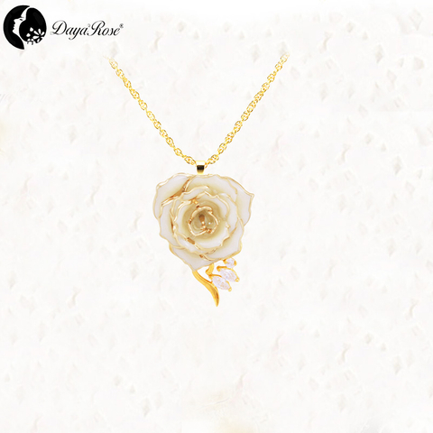 Amy Granule White Rose Necklace (fresh Rose)