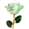 24K Gold Dipped Rose – Aurora Aqua White 5-Petal Rose