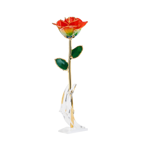 Wholesale customized gold roses for foreign trade companies in stock Gold-plated roses for Valentine's Day gift