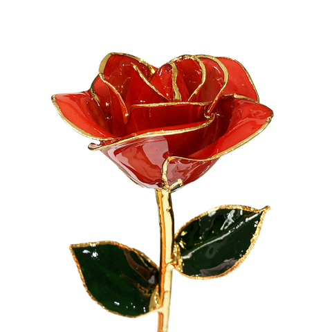 Gold-plated roses mother's day gift foreign trade company customized gold roses in stock wholesale