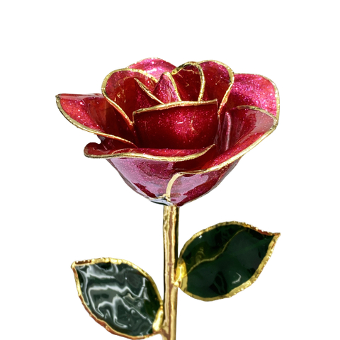 Factory direct sale 24K dipped gold roses Christmas decoration cross-border e-commerce preferred baking paint flower