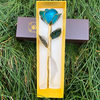 24K gold plated roses Christmas ornament cross border e-commerce preferred baked flowers