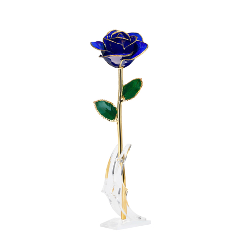 Factory direct sale 24K gold-plated roses valentine's day gift cross-border e-commerce preferred gold rose flower ornament