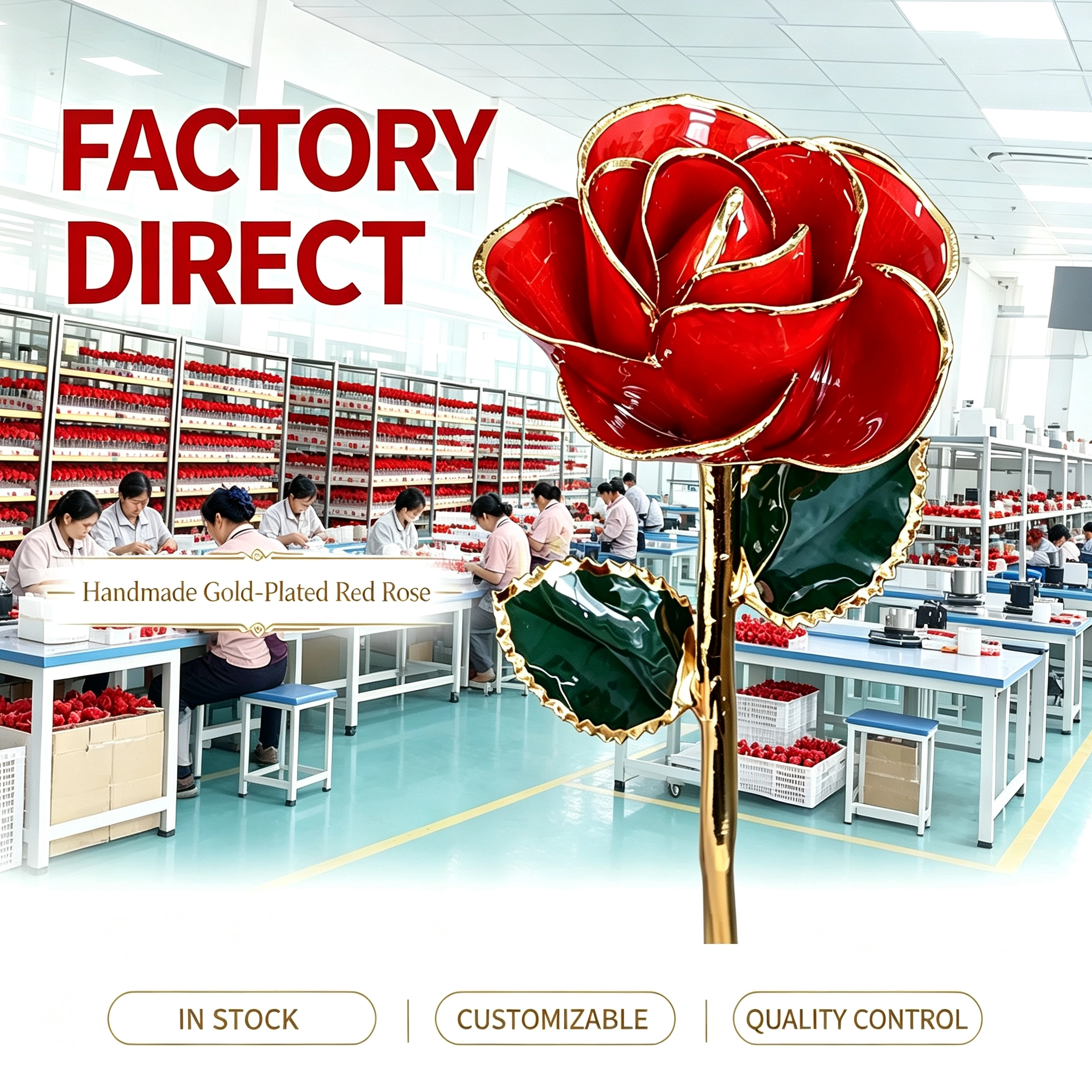 How Is a 24K Gold Dipped Rose Made? | Manufacturing Process Explained