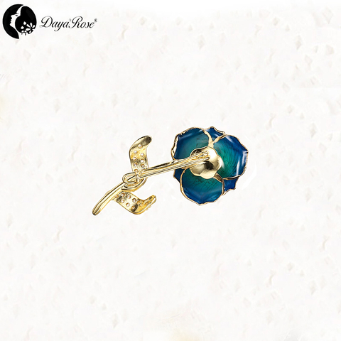 Daya Gold Rose Colour Brooch (natural Flowers)