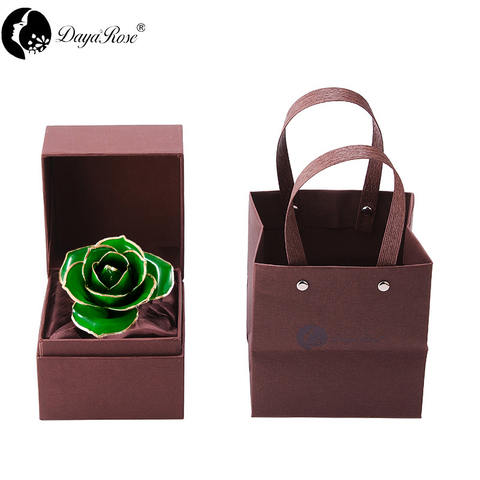 Daya 24K gold dipped rose dark green - Love Only (natural rose material)
