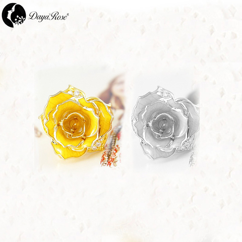 Jinling Love Gold Rose Ring (natural Flowers)