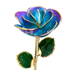 24K Gold Dipped Rose – Sky Ombre Violet Edge 5-Petal Rose