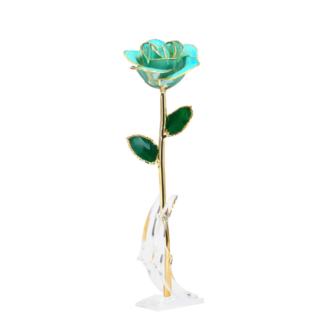 Gold-plated roses mother's day gift foreign trade company customized gold roses in stock wholesale