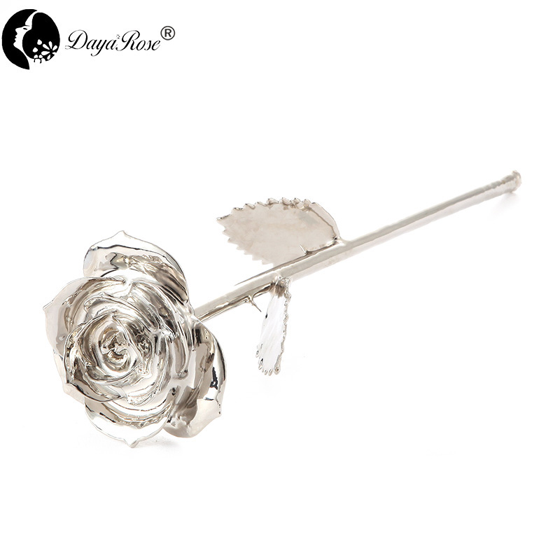Silver Dipped Roses Forever Preserved Roses Wholesale Customised from Daya